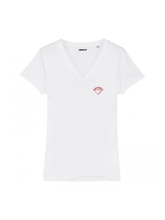 T-shirt col V - Mamounette  - Femme - 2