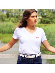 T-shirt col V - Mamounette  - Femme - 1