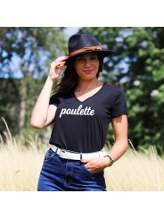 T-shirt col V - Poulette - Femme - 1