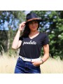 T-shirt col V - Poulette - Femme - 1