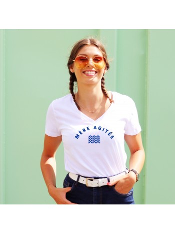 T-shirt col V - Mère Agitée - Femme - 1