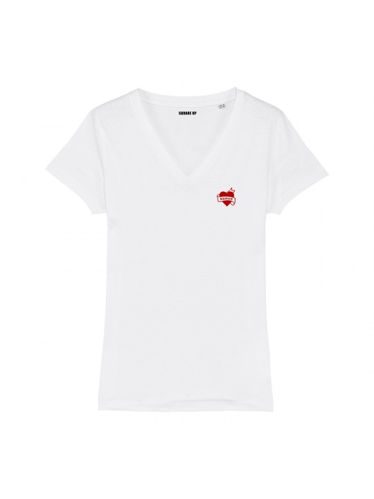 T-shirt col V - Maman Tatoo - Femme - 2
