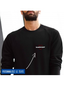 Sweatshirt Homme coeur rouge personnalisé - 5