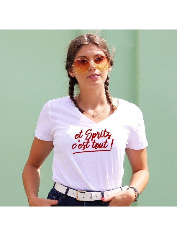 T-shirt col V - Et spritz c'est tout - Femme - 1