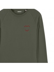 Sweatshirt Homme coeur rouge personnalisé - 4