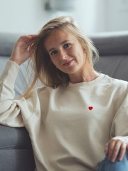 Sweatshirt - Cœur Brodé - 1